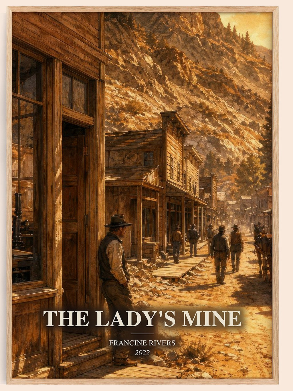 The Lady's Mine watercolour book poster by Francine Rivers – framed literary art print