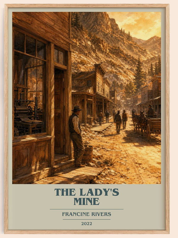 The Lady's Mine book cover book poster by Francine Rivers – framed literary art print