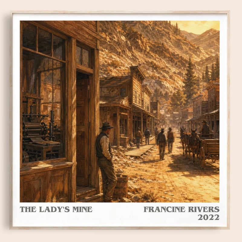 The Lady's Mine literary book poster by Francine Rivers – framed literary art print