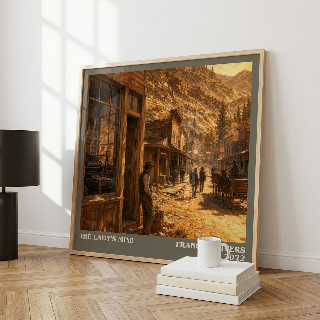 The Lady's Mine literary print framed by window – literary home decor