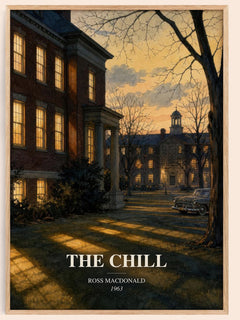 The Chill watercolour book poster by Ross Macdonald – framed literary art print
