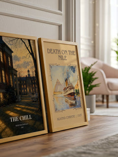 The Chill watercolour print framed by window – literary home decor