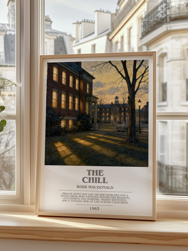 The Chill bookish poster colour and style options – Ross Macdonald book art