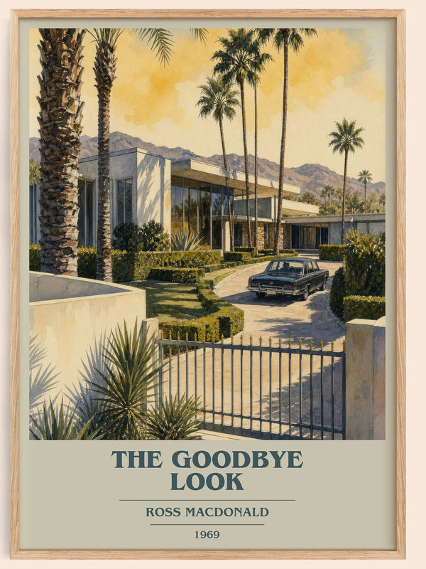 The Goodbye Look book cover book poster by Ross Macdonald – framed literary art print