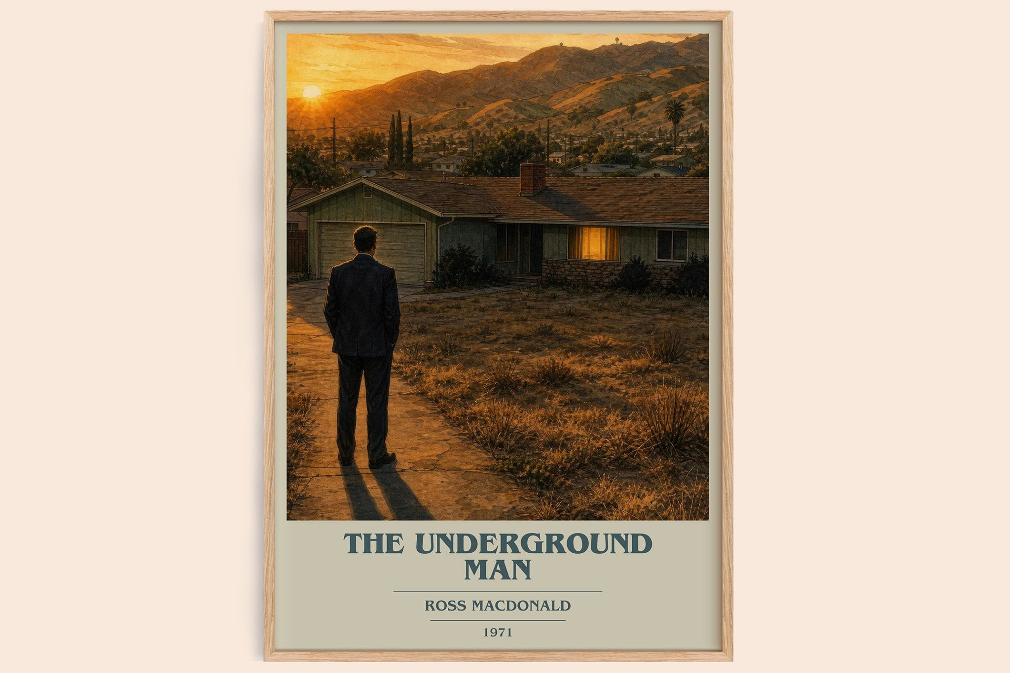 The Underground Man Book Cover Poster by Ross Macdonald
