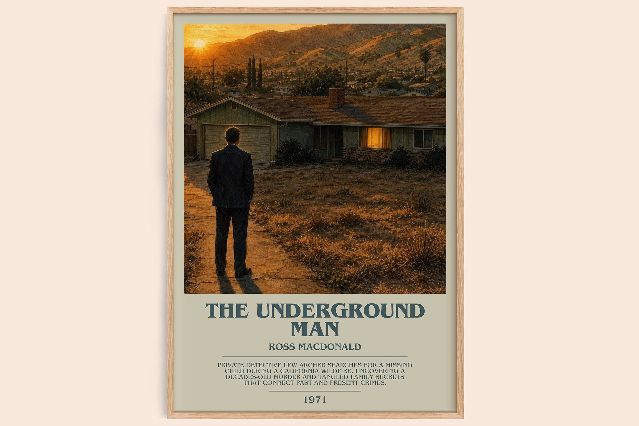 The Underground Man Bookish Wall Art by Ross Macdonald