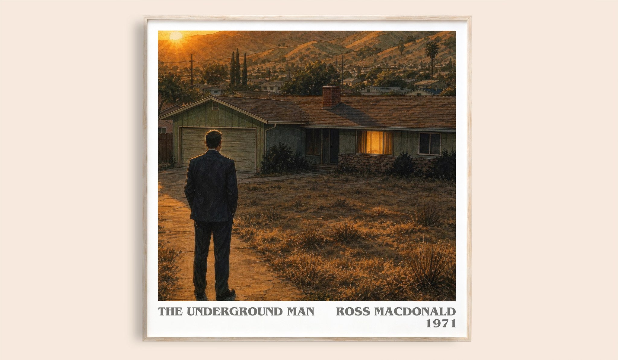 The Underground Man Literary Art Print by Ross Macdonald