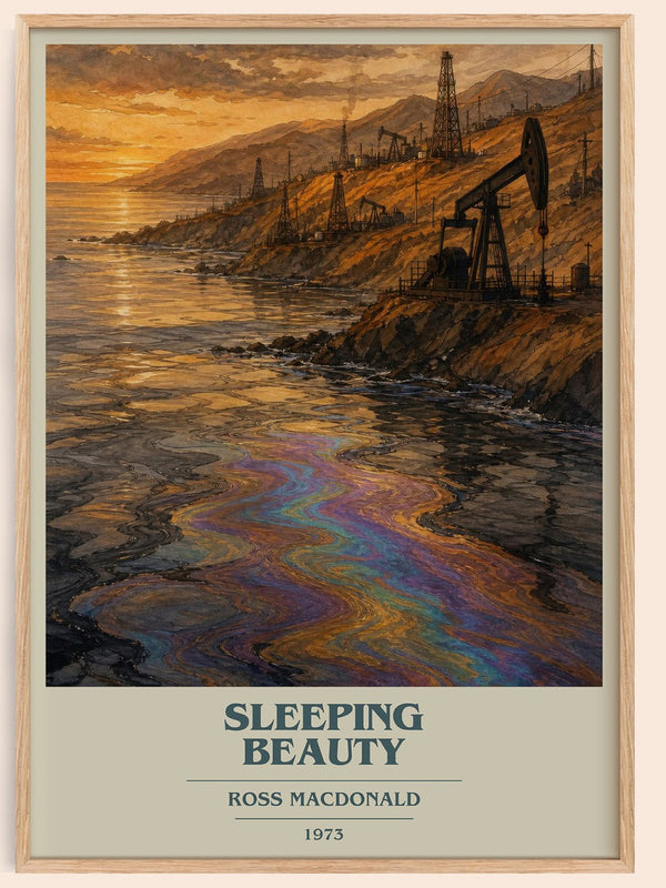 Sleeping Beauty book cover book poster by Ross Macdonald – framed literary art print