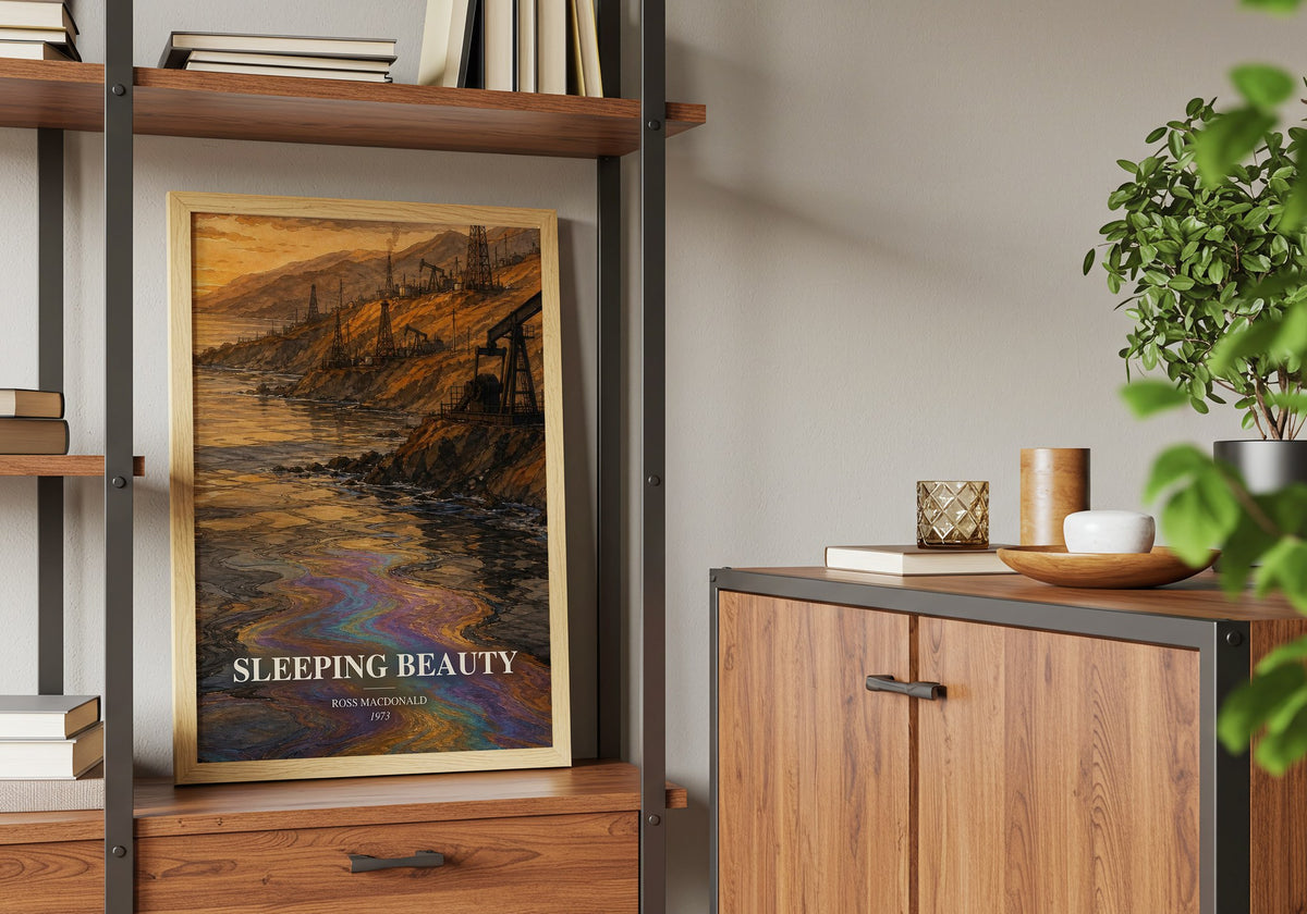 Sleeping Beauty book watercolour illustration paper finish options – matte satin gloss