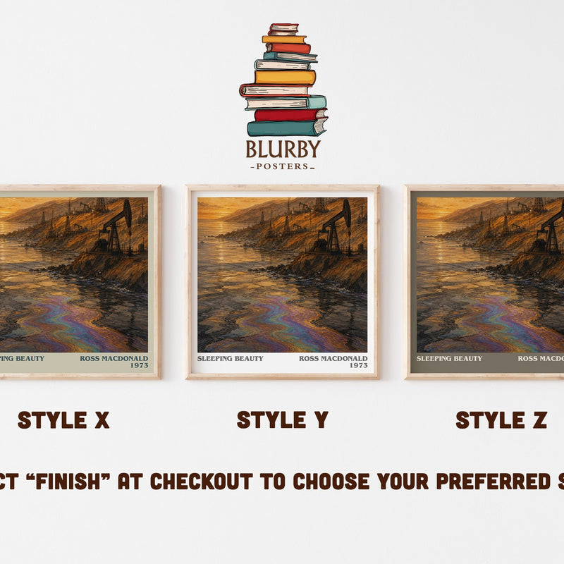 Sleeping Beauty literary print in frame leaning in hallway – mystery wall art