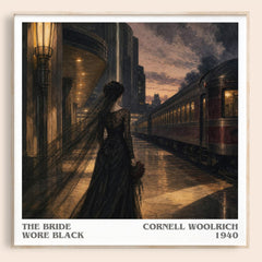 The Bride Wore Black Literary Art Print by Cornell Woolrich – image 1
