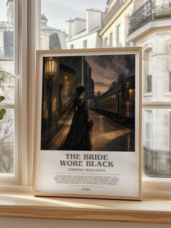 The Bride Wore Black bookish poster colour and style options – Cornell Woolrich book art