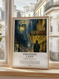 Phantom Lady bookish poster colour and style options – Cornell Woolrich book art