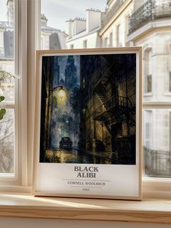Black Alibi Book Cover Poster by Cornell Woolrich – image 2