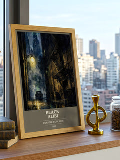 Black Alibi Book Cover Poster by Cornell Woolrich – image 3