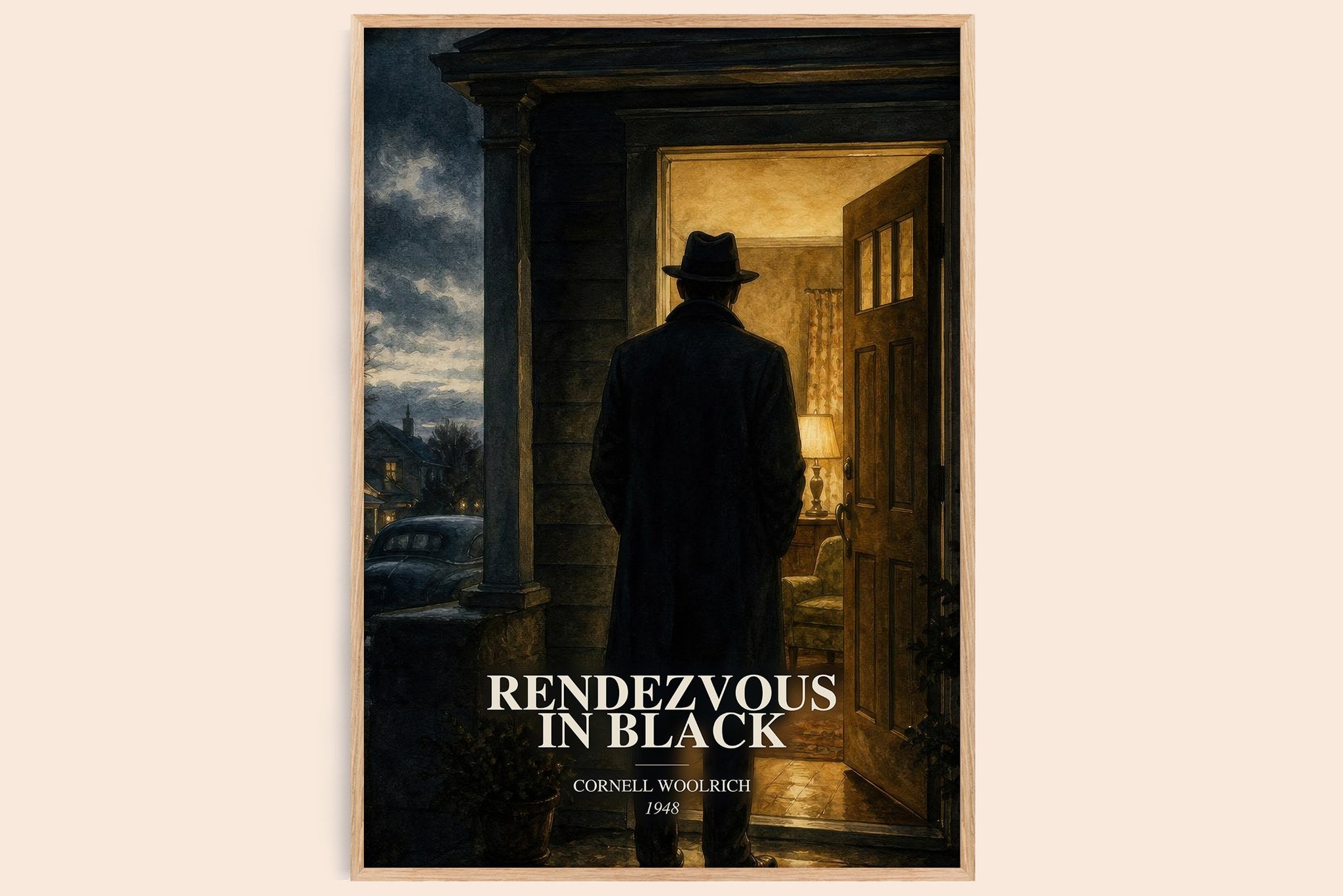 Rendezvous in Black Book Watercolour Illustration by Cornell Woolrich