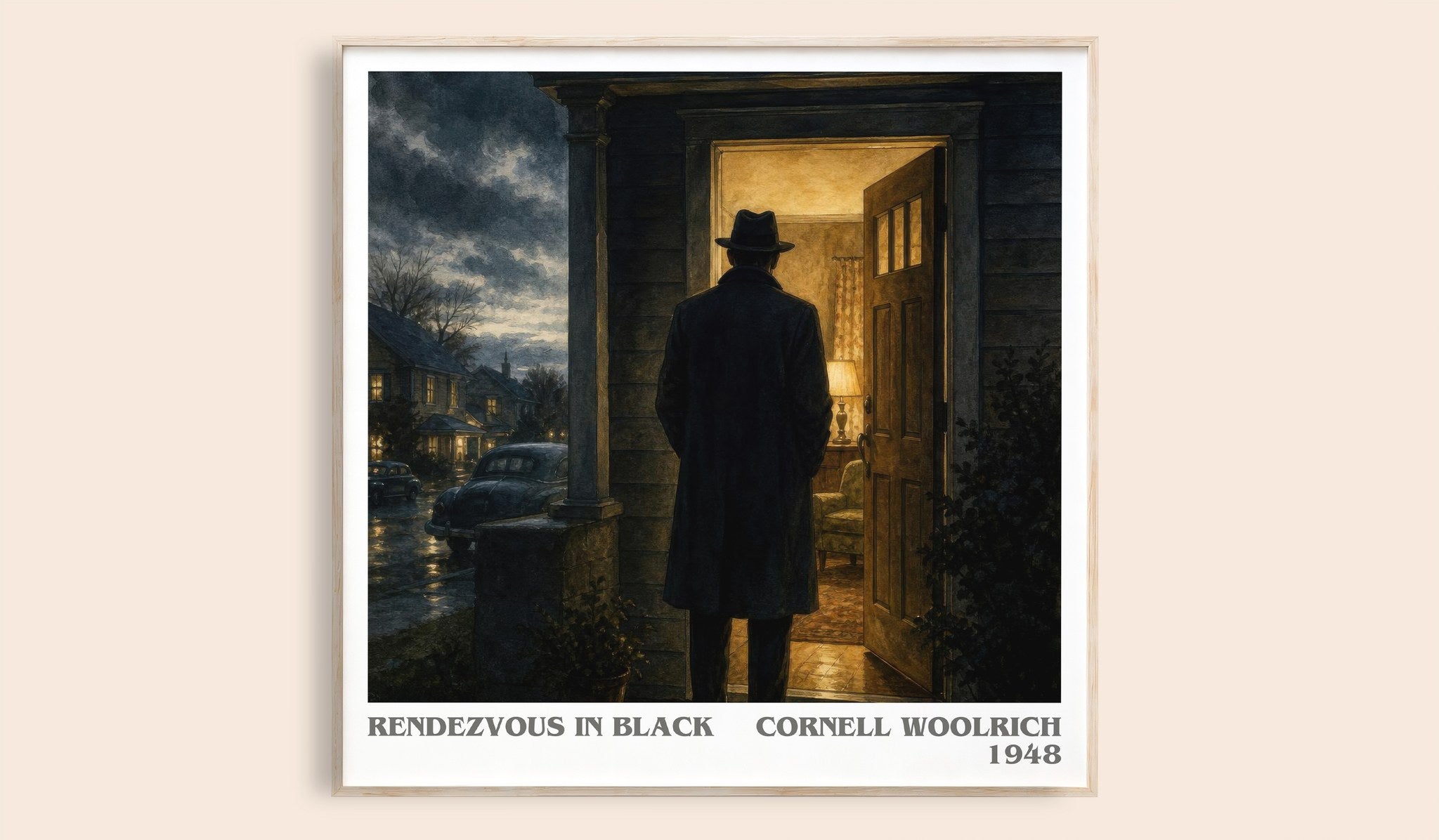 Rendezvous in Black Literary Art Print by Cornell Woolrich