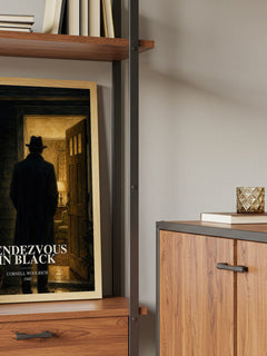 Rendezvous in Black book watercolour illustration paper finish options – matte satin gloss