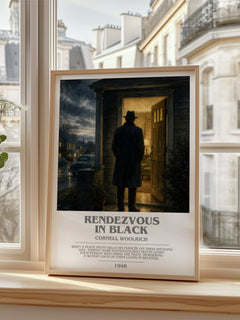 Rendezvous in Black bookish poster colour and style options – Cornell Woolrich book art