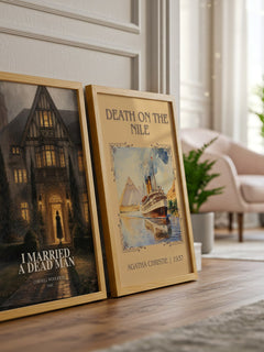 I Married a Dead Man watercolour print framed by window – literary home decor