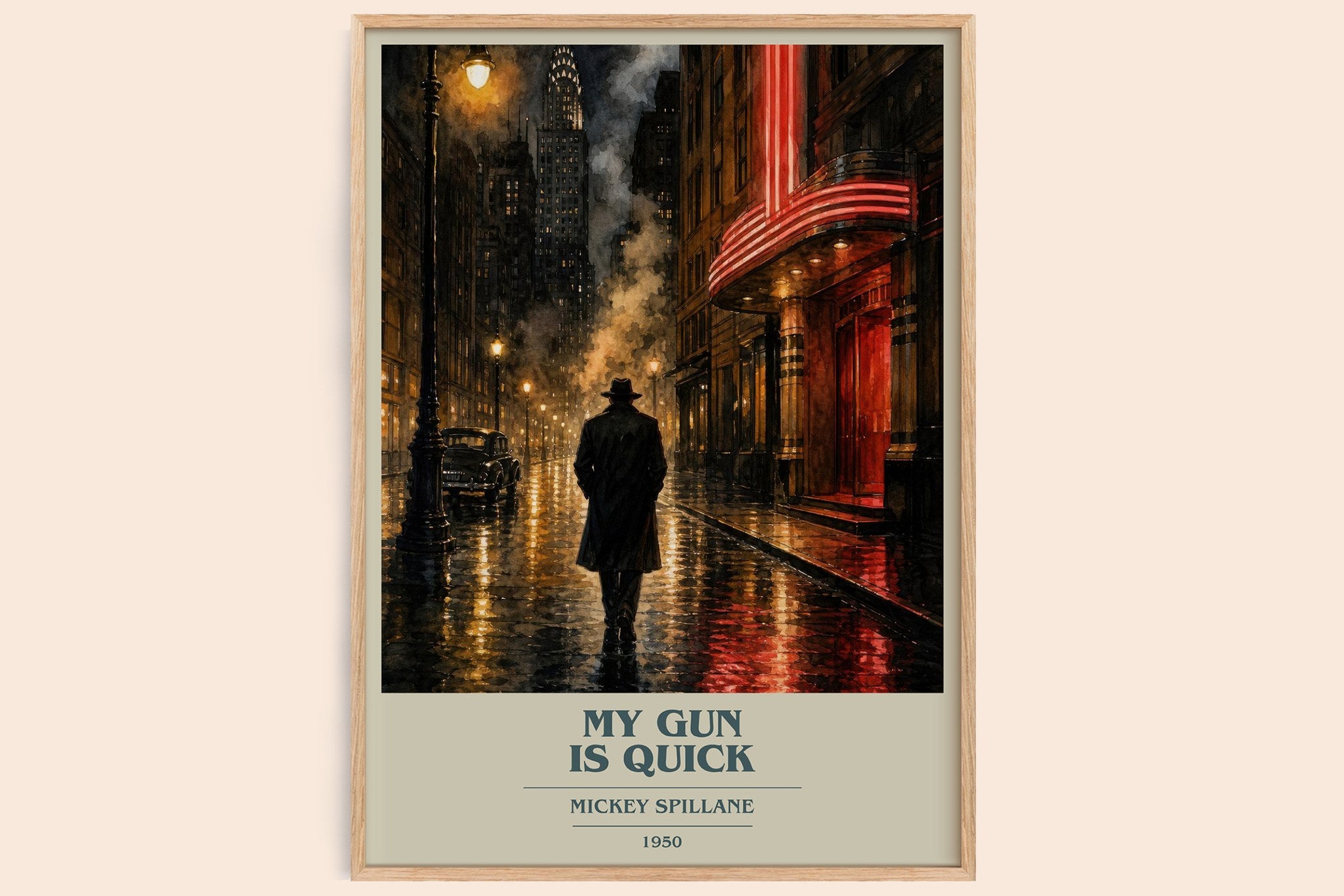 My Gun Is Quick Book Cover Poster by Mickey Spillane