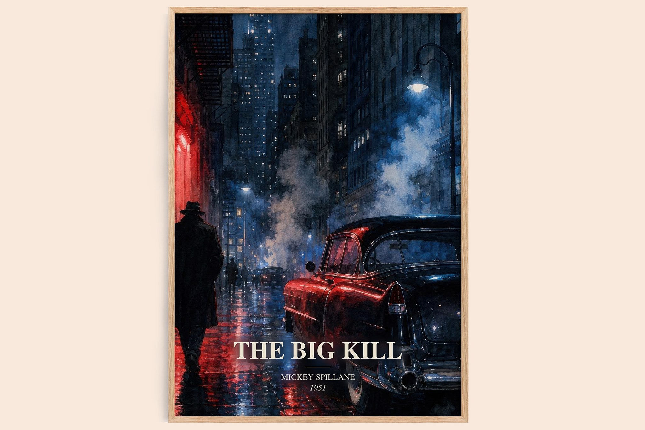 The Big Kill Book Watercolour Illustration by Mickey Spillane