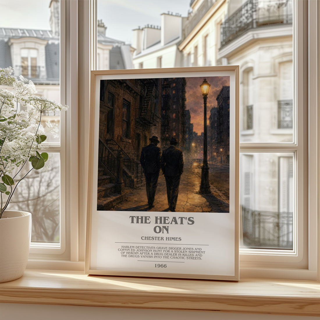 The Heat's On bookish poster colour and style options – Chester Himes book art