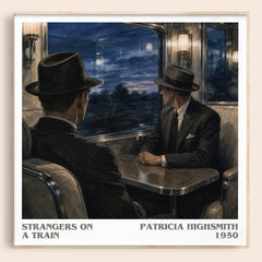 Strangers on a Train Literary Art Print by Patricia Highsmith – image 1