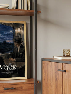 Strangers on a Train book watercolour illustration paper finish options – matte satin gloss