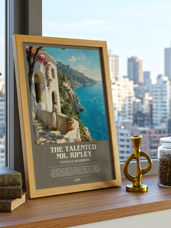 The Talented Mr. Ripley bookish print framed by window – literary home decor