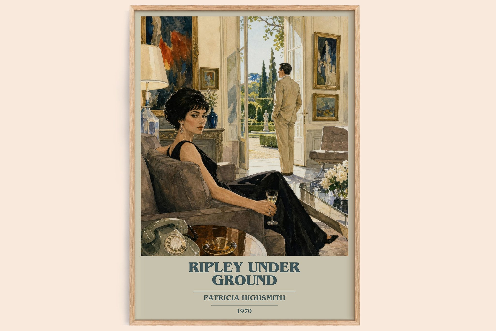 Ripley Under Ground Book Cover Poster by Patricia Highsmith