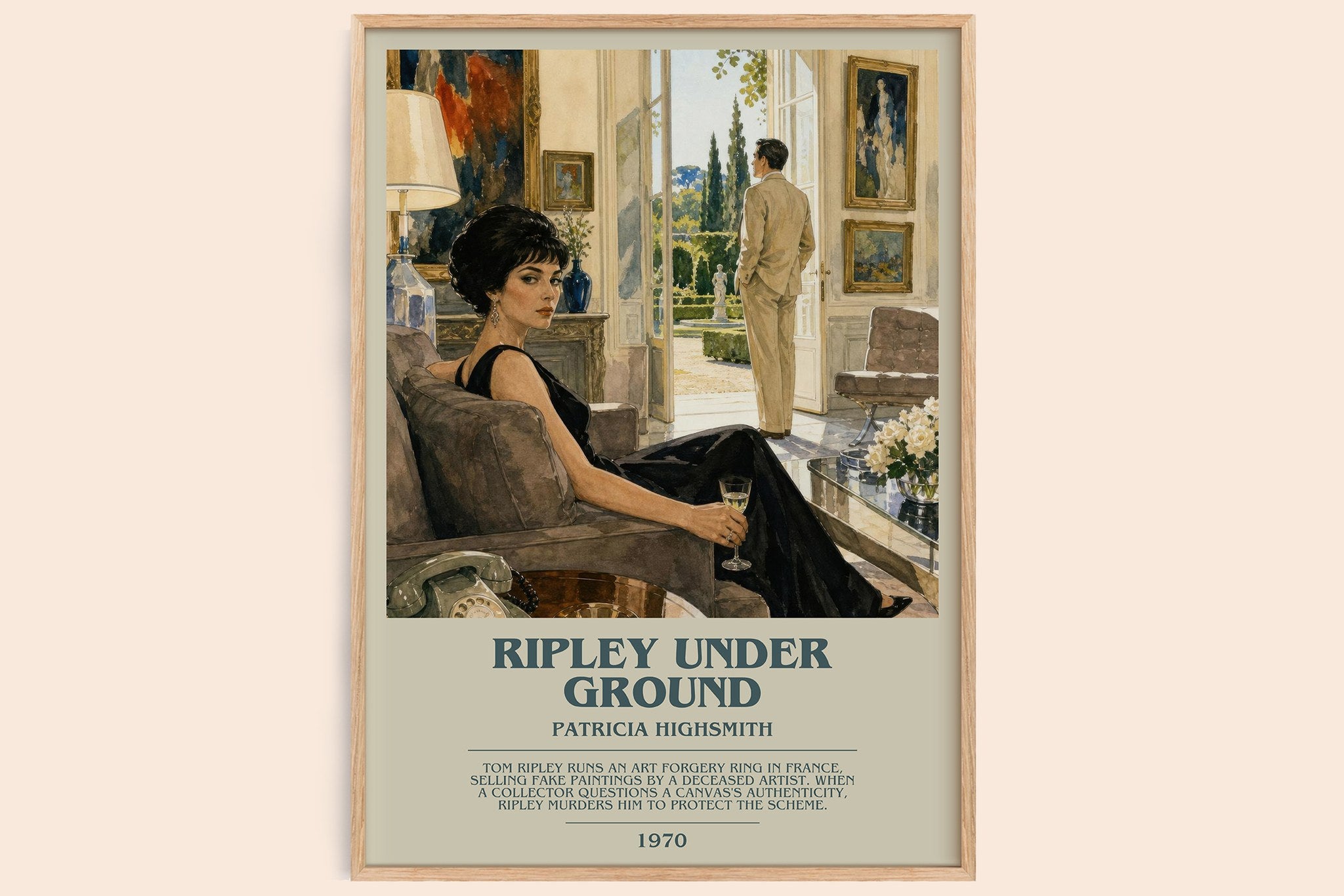 Ripley Under Ground Bookish Wall Art by Patricia Highsmith