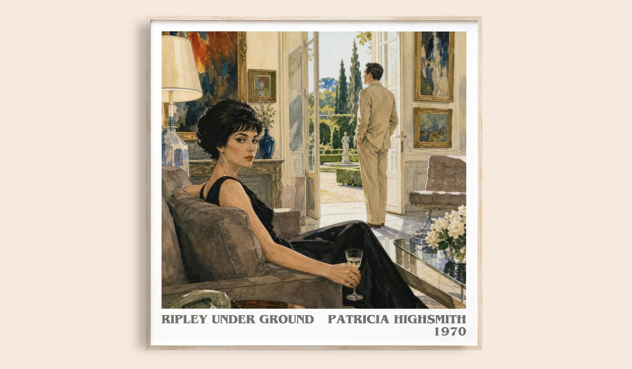 Ripley Under Ground Literary Art Print by Patricia Highsmith