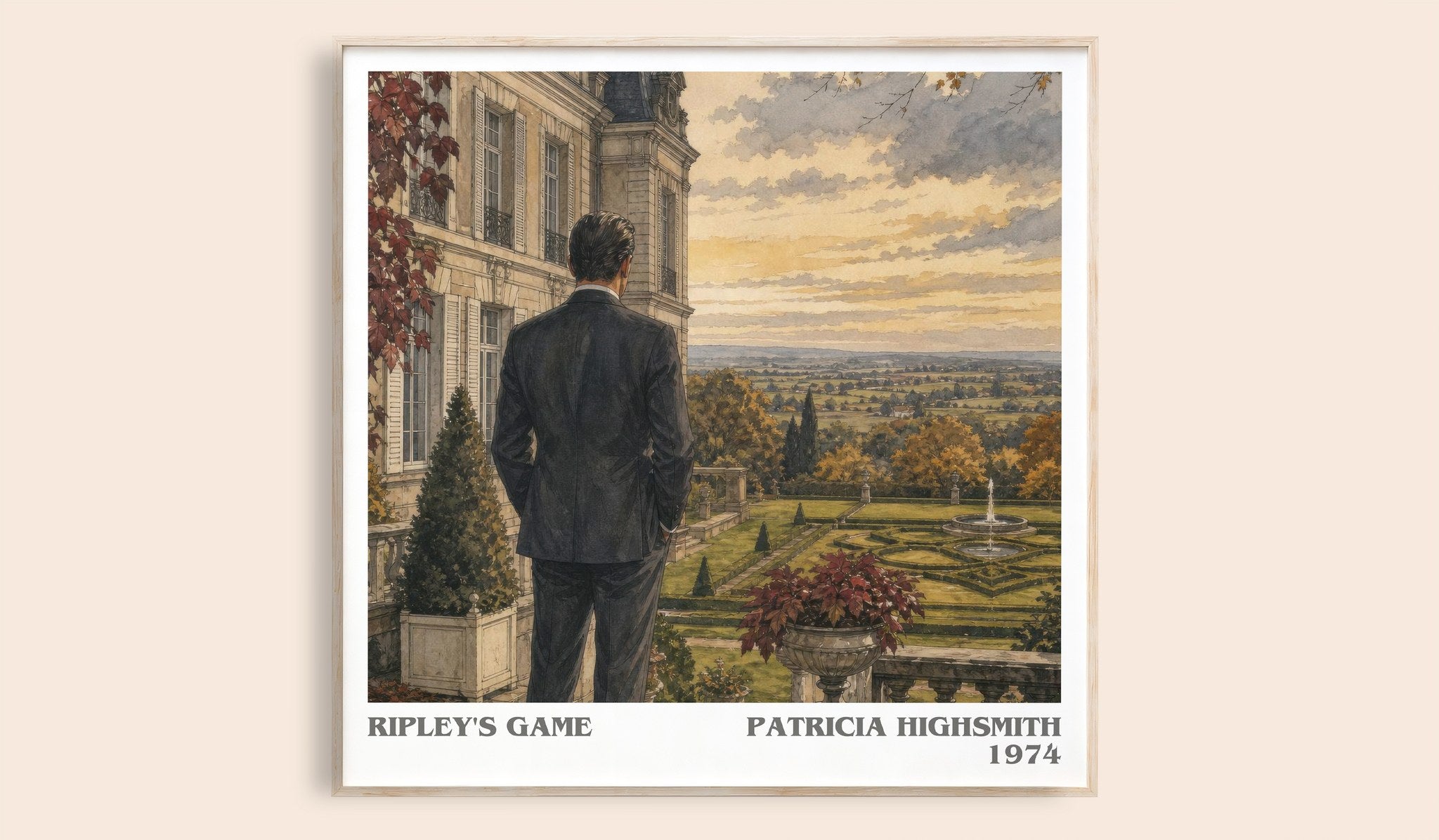 Ripley's Game Literary Art Print by Patricia Highsmith