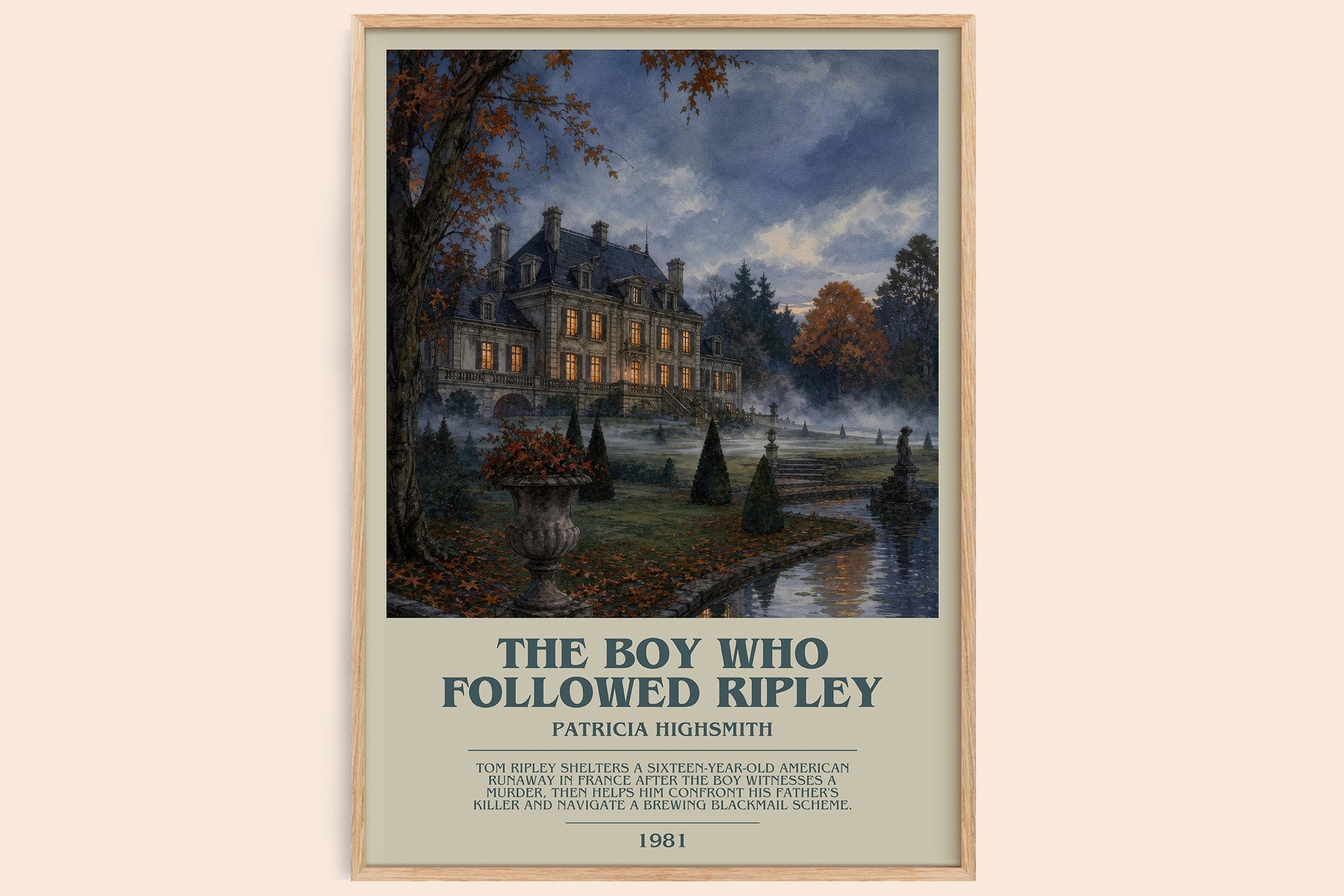 The Boy Who Followed Ripley Bookish Wall Art by Patricia Highsmith