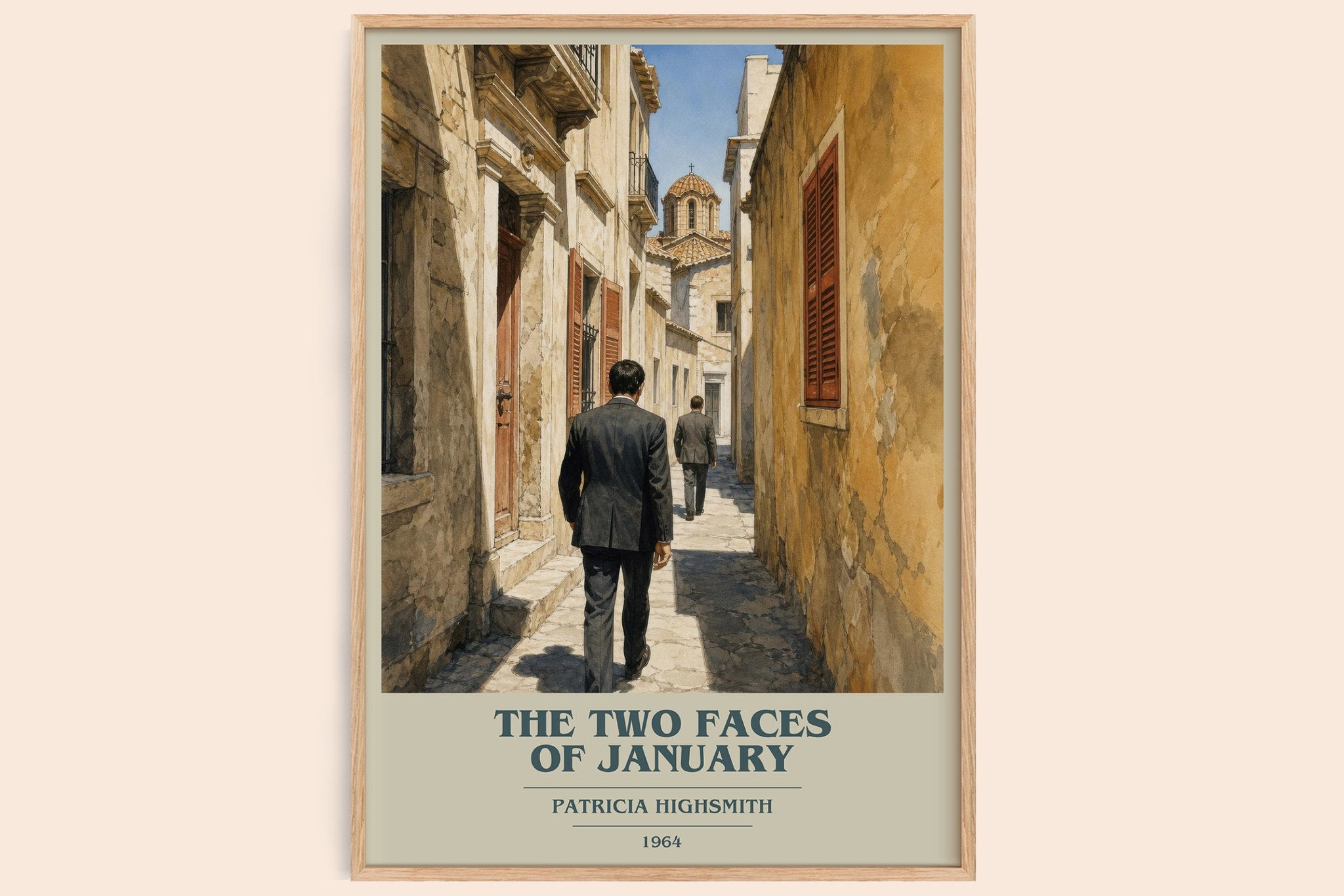 The Two Faces of January Book Cover Poster by Patricia Highsmith