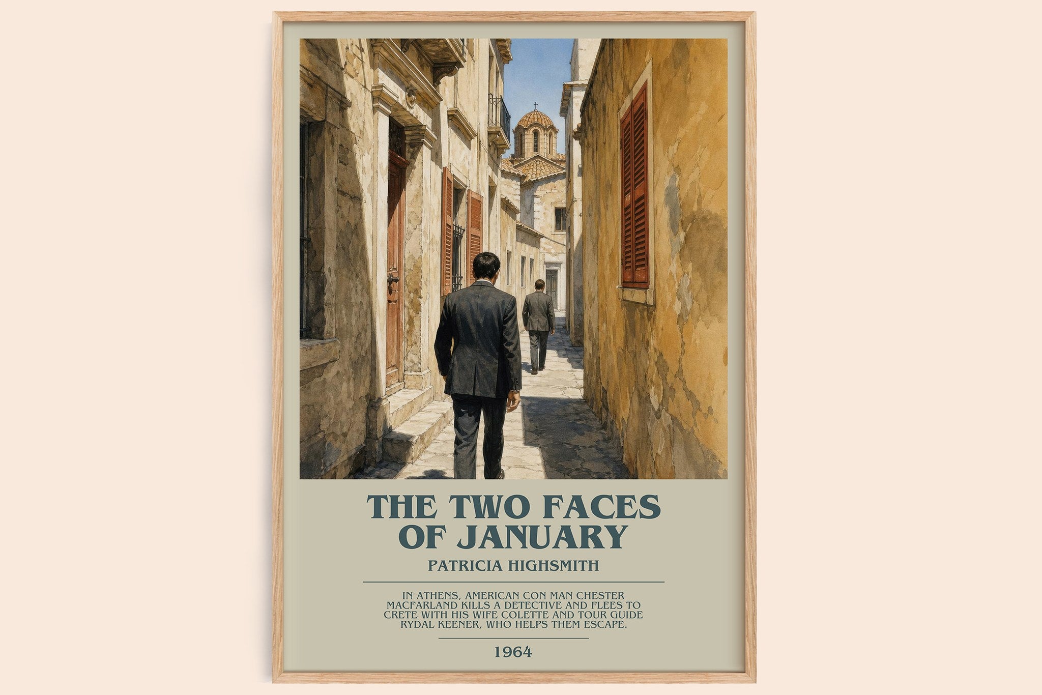 The Two Faces of January Bookish Wall Art by Patricia Highsmith