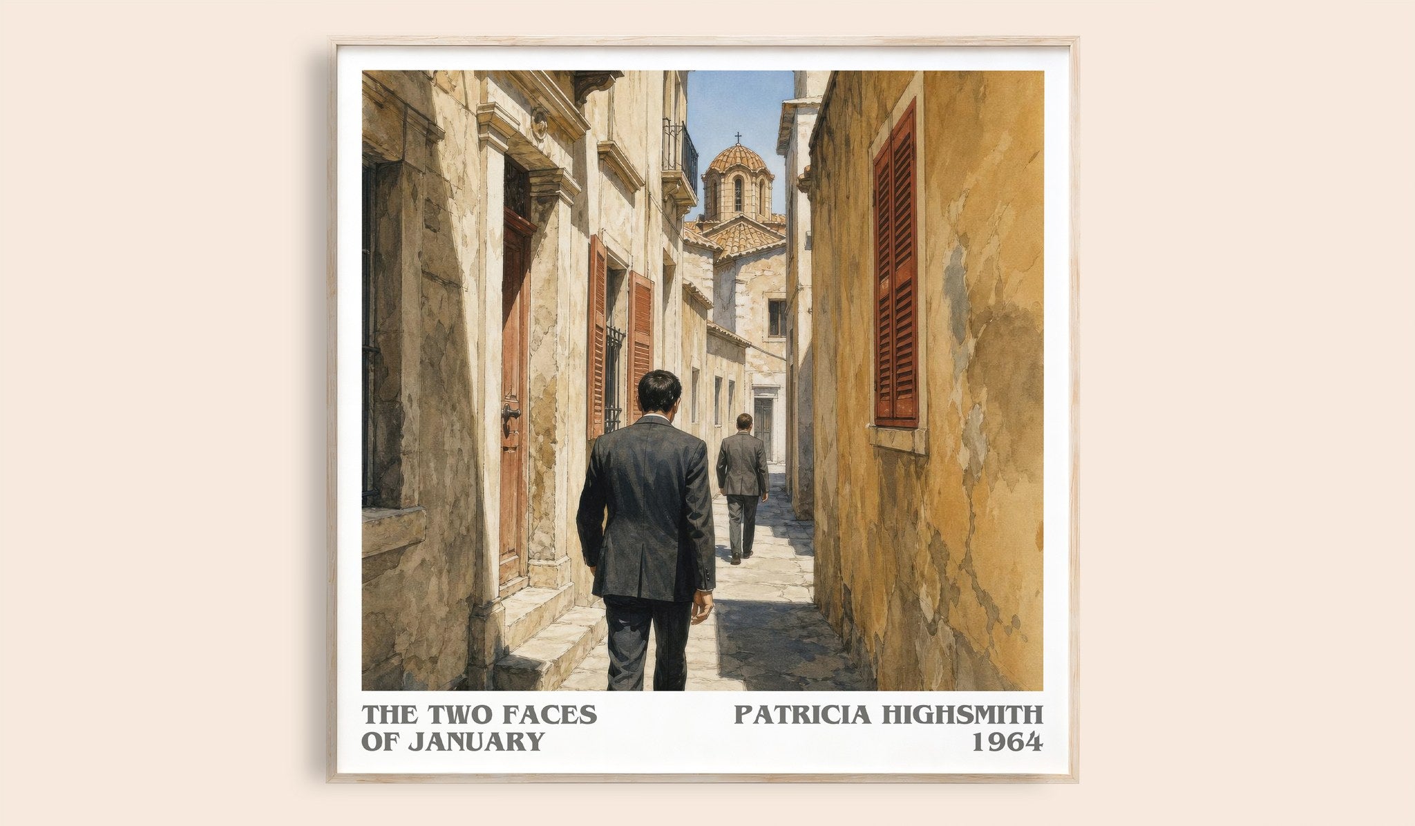 The Two Faces of January Literary Art Print by Patricia Highsmith
