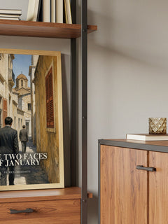 The Two Faces of January book watercolour illustration paper finish options – matte satin gloss
