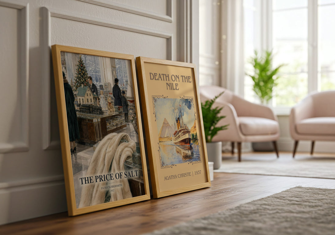 The Price of Salt watercolour print framed by window – literary home decor