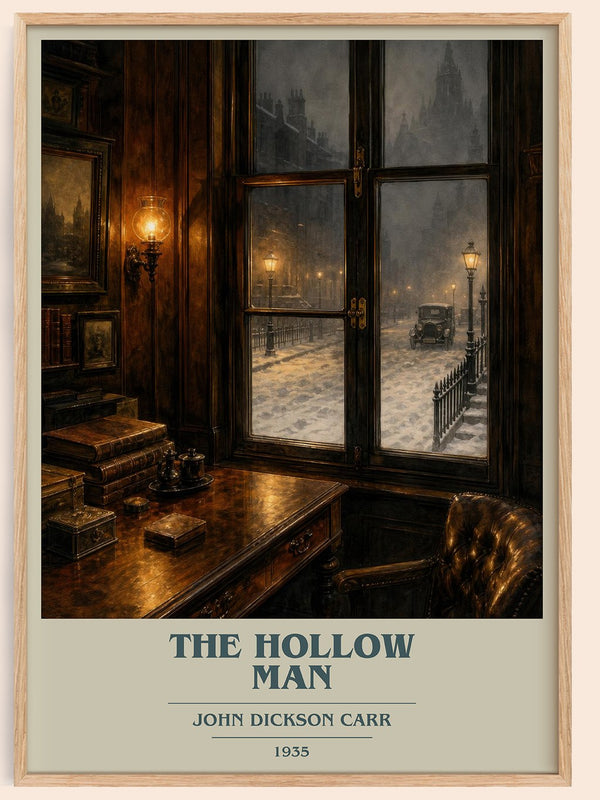 The Hollow Man book cover book poster by John Dickson Carr – framed literary art print