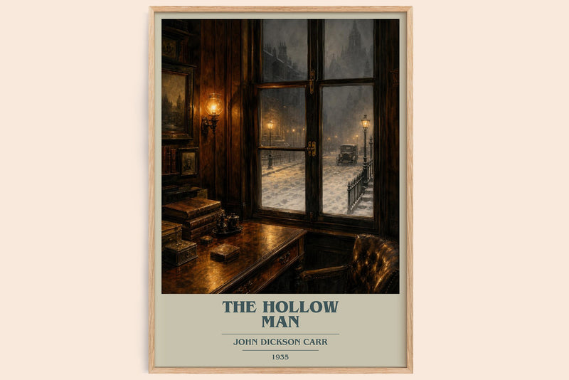 The Hollow Man Book Cover Poster by John Dickson Carr (Modern Minimalist style)