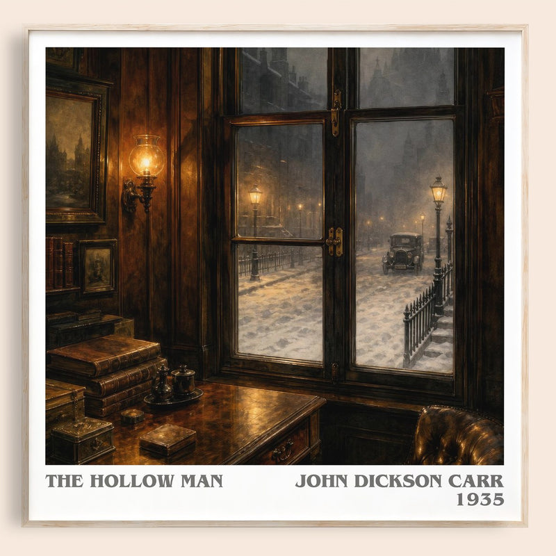 The Hollow Man literary book poster by John Dickson Carr – framed literary art print