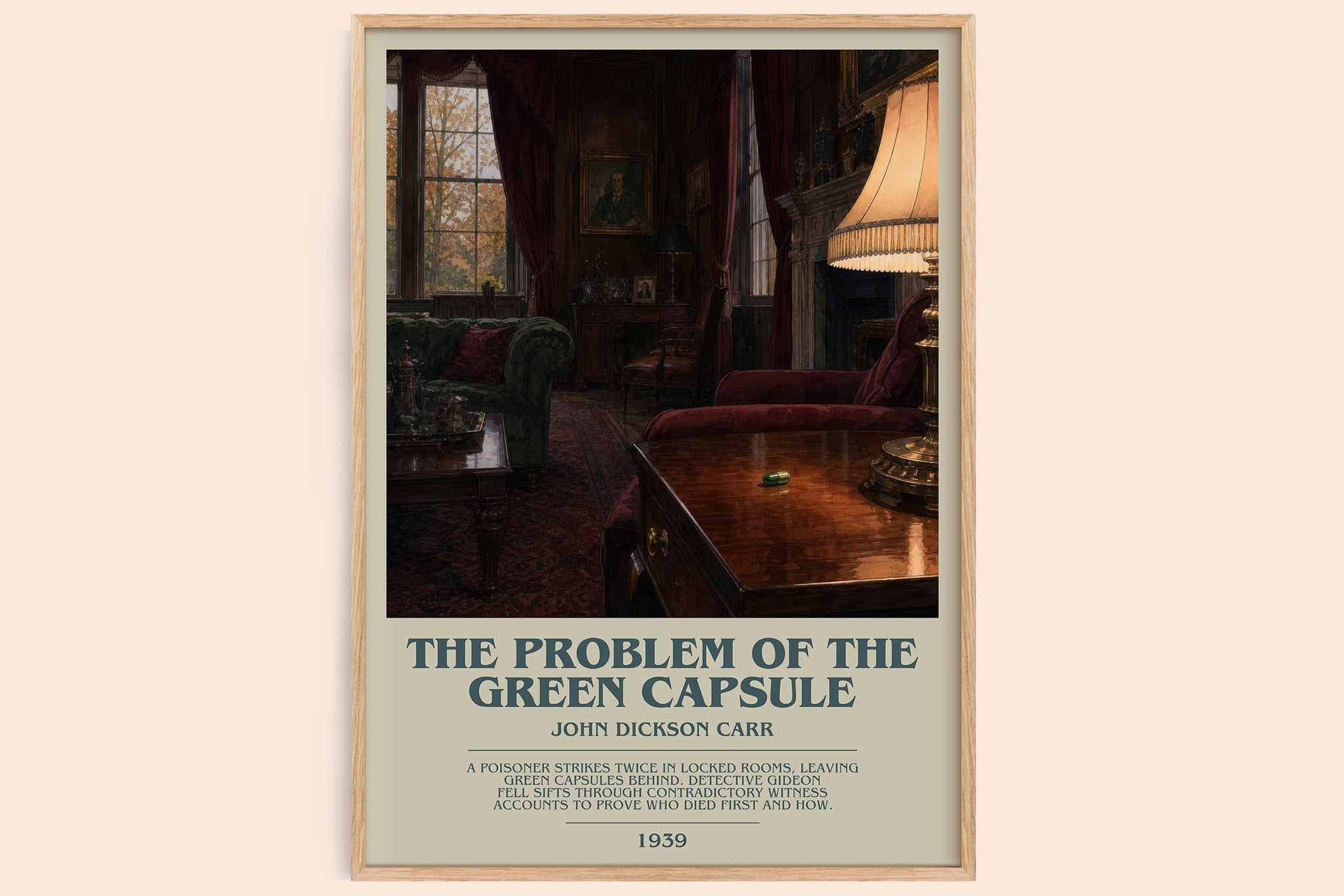The Problem of the Green Capsule Bookish Wall Art by John Dickson Carr