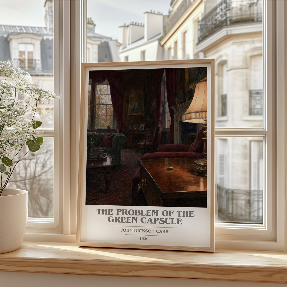 The Problem of the Green Capsule book cover poster colour and style options – John Dickson Carr book art