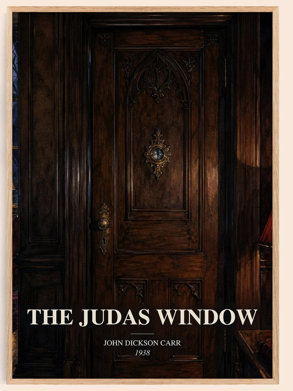 The Judas Window watercolour book poster by John Dickson Carr – framed literary art print