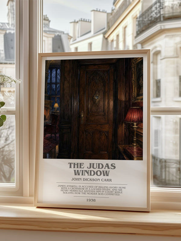 The Judas Window bookish poster colour and style options – John Dickson Carr book art