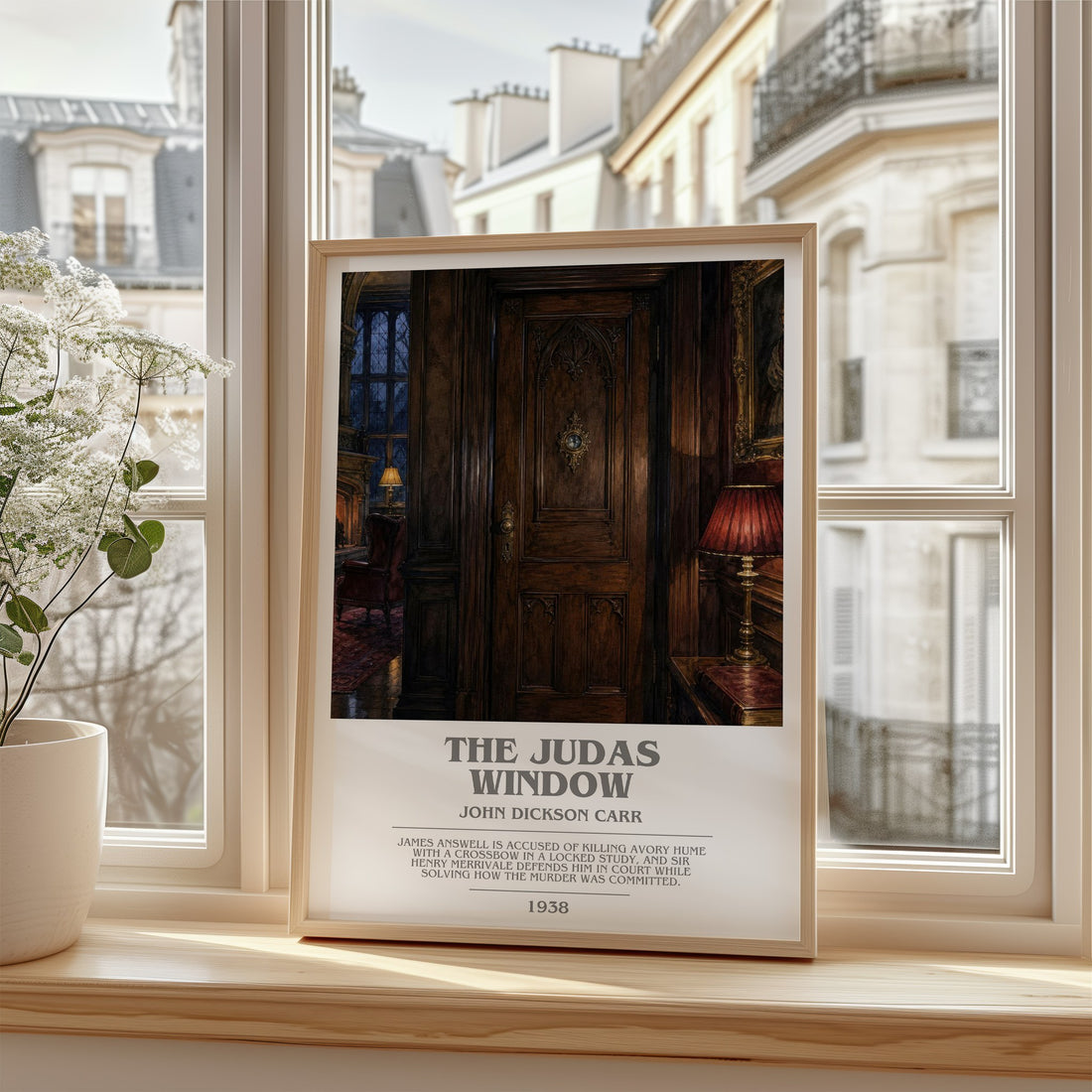 The Judas Window bookish poster colour and style options – John Dickson Carr book art