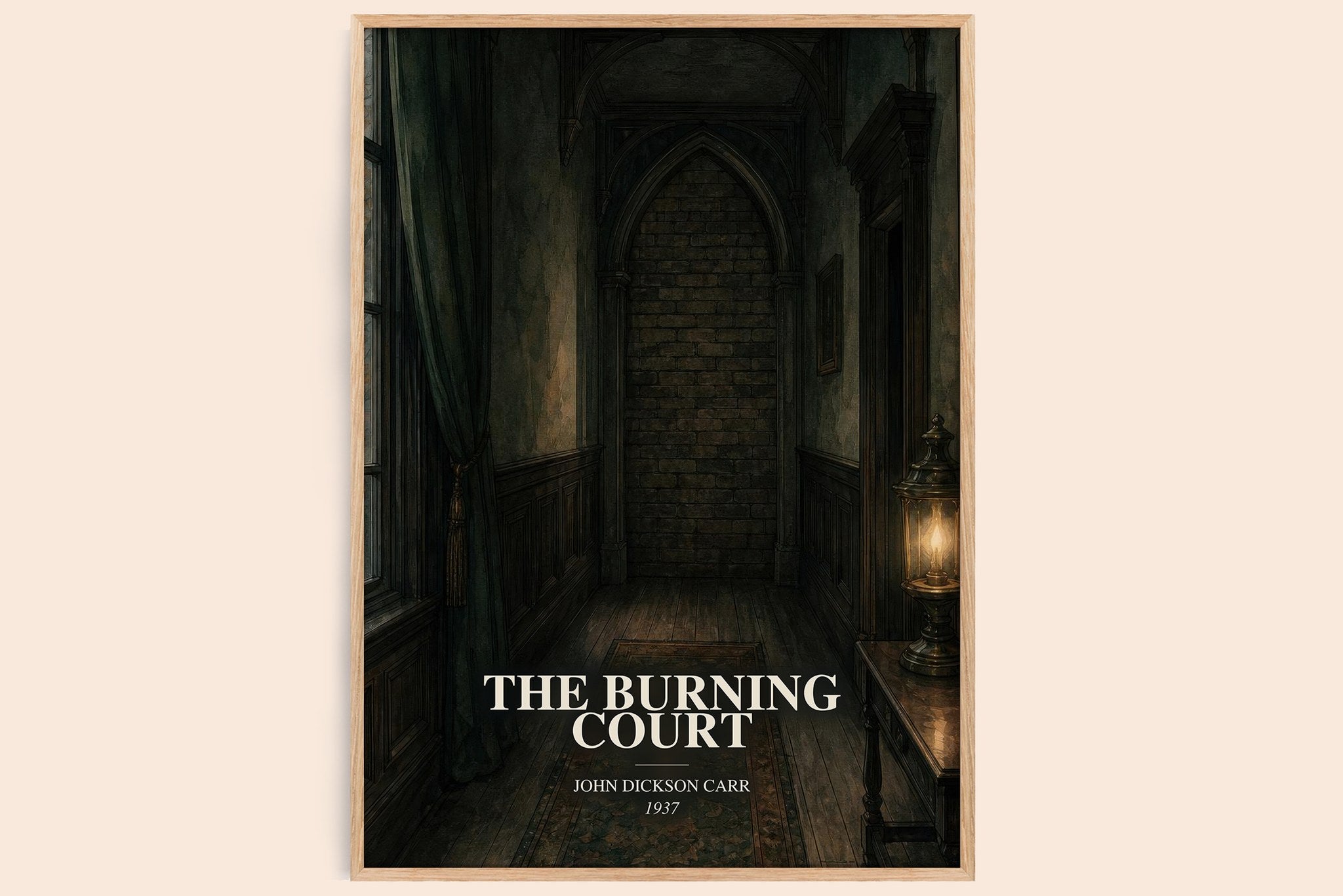 The Burning Court Book Watercolour Illustration by John Dickson Carr