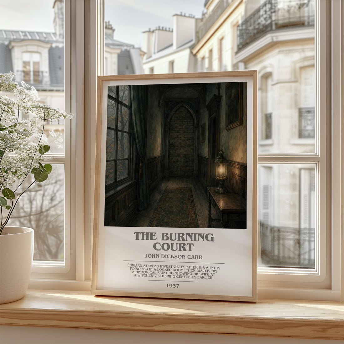 The Burning Court bookish poster colour and style options – John Dickson Carr book art